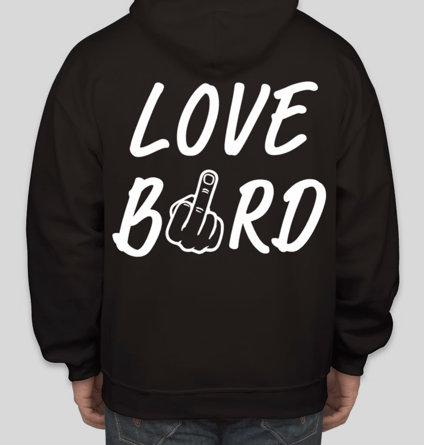 BLACK LOVE BIRD UNISEX HOODIE